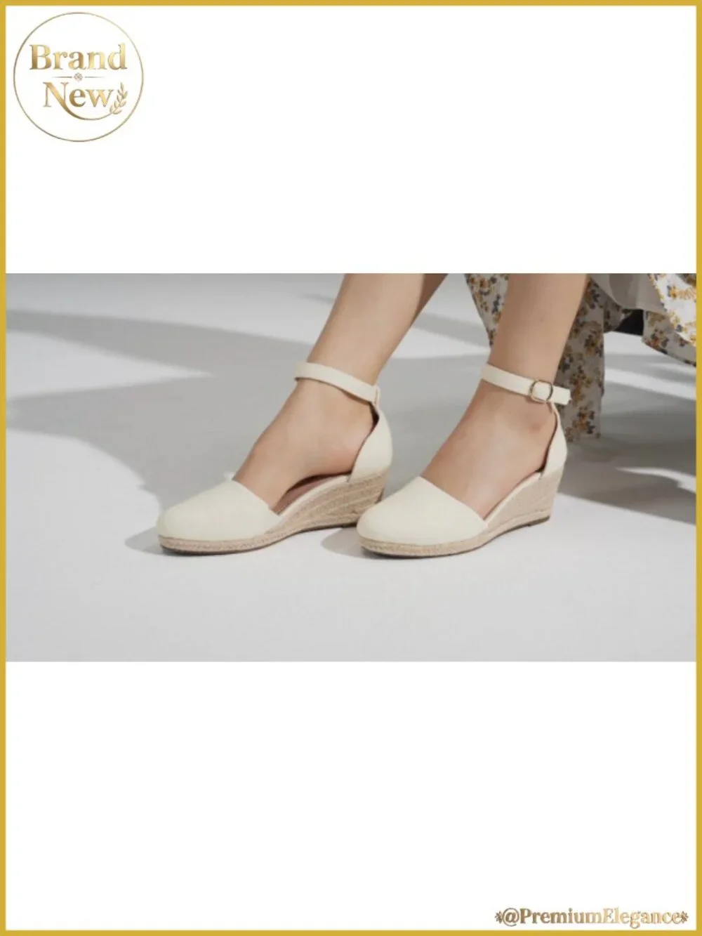 Women's Espadrilles Closed Toe Ankle Strap Platform Wedge Sandals